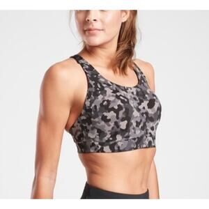 Athleta Advanced Sports Running Bra Camo 34DD Underwire High Support Impact